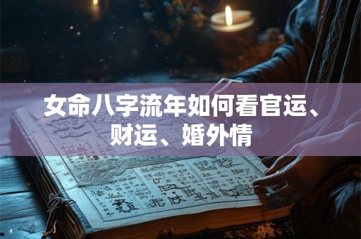 女命八字流年如何看官运、财运、婚外情