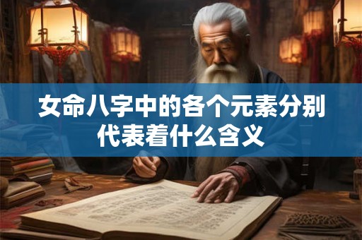女命八字中的各个元素分别代表着什么含义