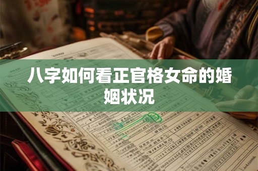 八字如何看正官格女命的婚姻状况