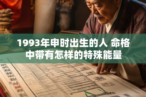 1993年申时出生的人 命格中带有怎样的特殊能量