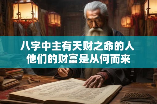 八字中主有天财之命的人 他们的财富是从何而来