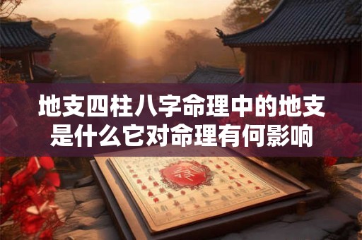 地支四柱八字命理中的地支是什么它对命理有何影响