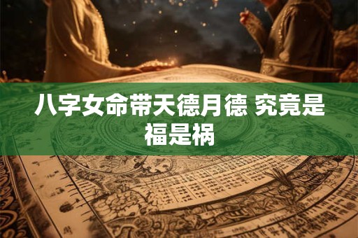 八字女命带天德月德 究竟是福是祸