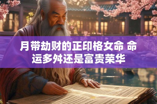 月带劫财的正印格女命 命运多舛还是富贵荣华