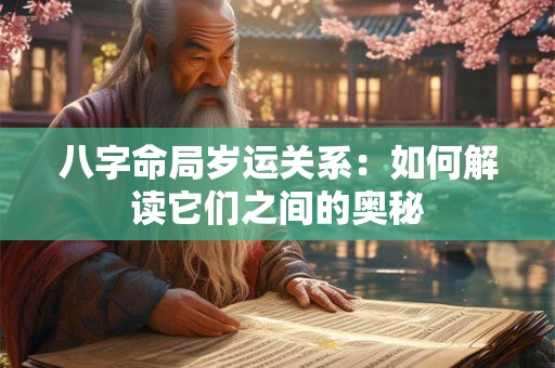 八字命局岁运关系：如何解读它们之间的奥秘