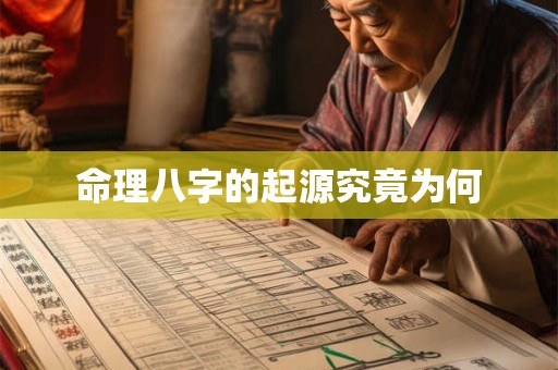 命理八字的起源究竟为何