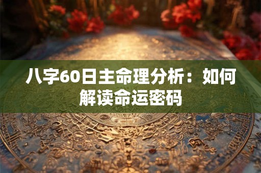 八字60日主命理分析：如何解读命运密码