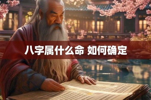八字属什么命 如何确定