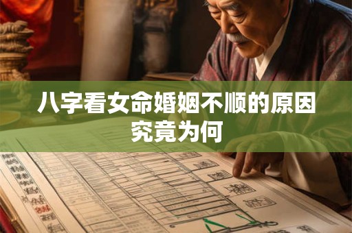 八字看女命婚姻不顺的原因究竟为何