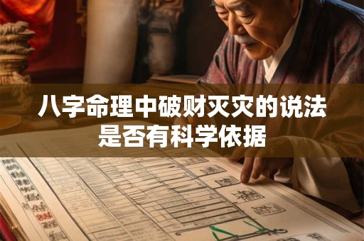 八字命理中破财灭灾的说法是否有科学依据
