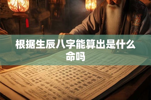 根据生辰八字能算出是什么命吗