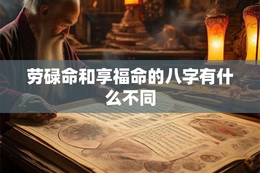 劳碌命和享福命的八字有什么不同