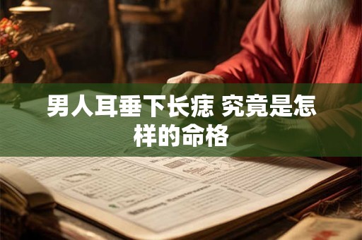 男人耳垂下长痣 究竟是怎样的命格