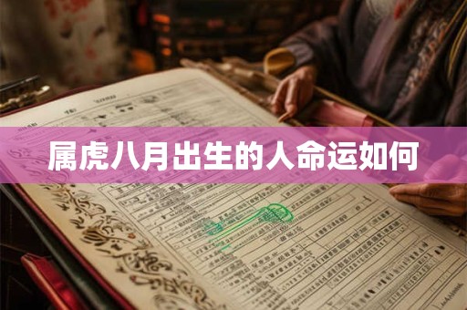 属虎八月出生的人命运如何