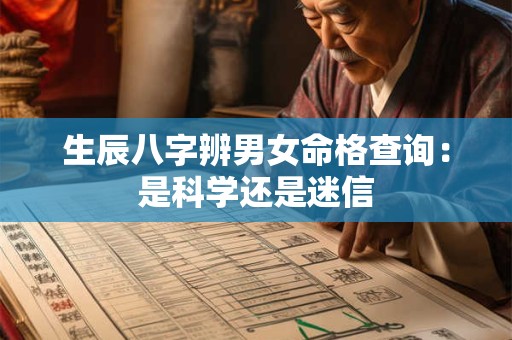 生辰八字辨男女命格查询：是科学还是迷信