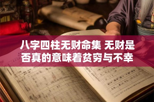 八字四柱无财命集 无财是否真的意味着贫穷与不幸