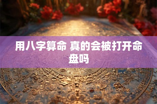 用八字算命 真的会被打开命盘吗