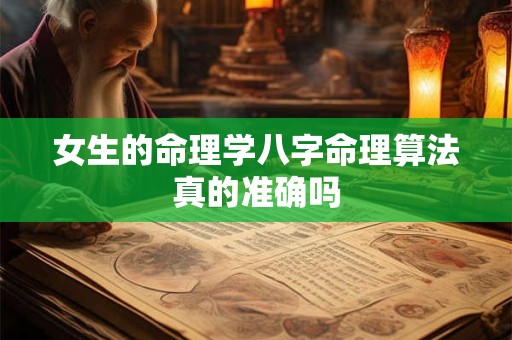 女生的命理学八字命理算法真的准确吗