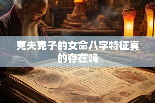 克夫克子的女命八字特征真的存在吗