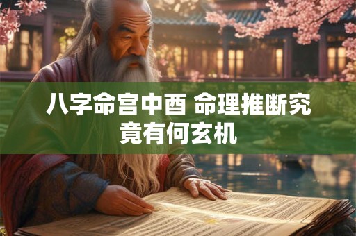 八字命宫中酉 命理推断究竟有何玄机