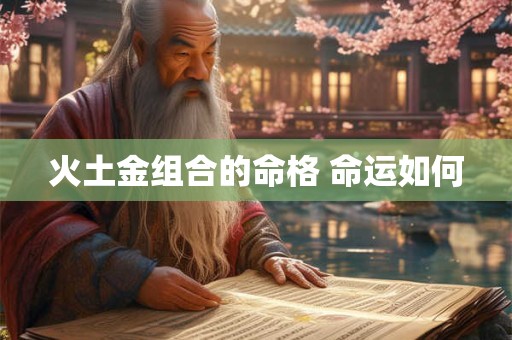 火土金组合的命格 命运如何