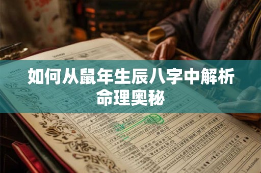 如何从鼠年生辰八字中解析命理奥秘