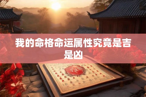 我的命格命运属性究竟是吉是凶