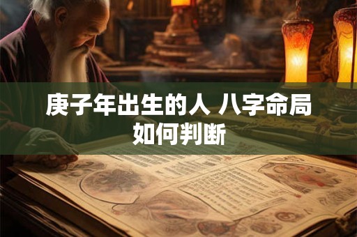 庚子年出生的人 八字命局如何判断