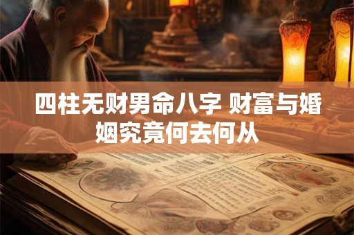 四柱无财男命八字 财富与婚姻究竟何去何从