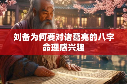 刘备为何要对诸葛亮的八字命理感兴趣