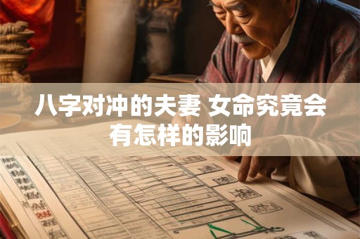 八字对冲的夫妻 女命究竟会有怎样的影响