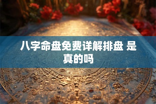 八字命盘免费详解排盘 是真的吗