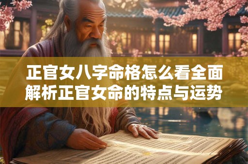 正官女八字命格怎么看全面解析正官女命的特点与运势