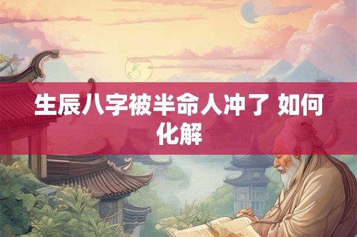 生辰八字被半命人冲了 如何化解