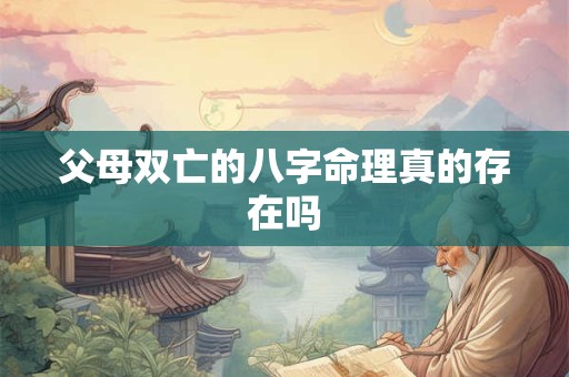父母双亡的八字命理真的存在吗