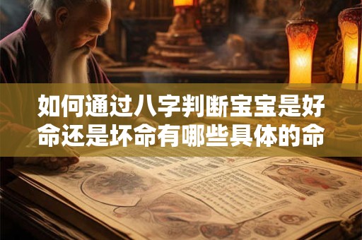 如何通过八字判断宝宝是好命还是坏命有哪些具体的命例可以参考