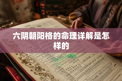 六阴朝阳格的命理详解是怎样的