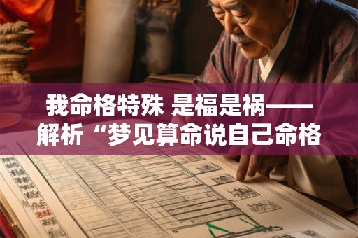 我命格特殊 是福是祸——解析“梦见算命说自己命格特殊”的含义