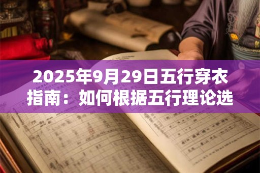 2025年9月29日五行穿衣指南：如何根据五行理论选择幸运色