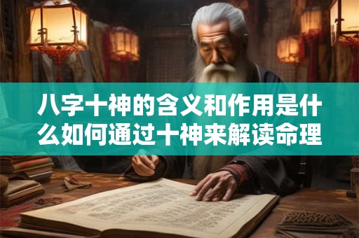 八字十神的含义和作用是什么如何通过十神来解读命理
