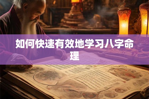 如何快速有效地学习八字命理