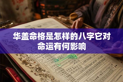 华盖命格是怎样的八字它对命运有何影响