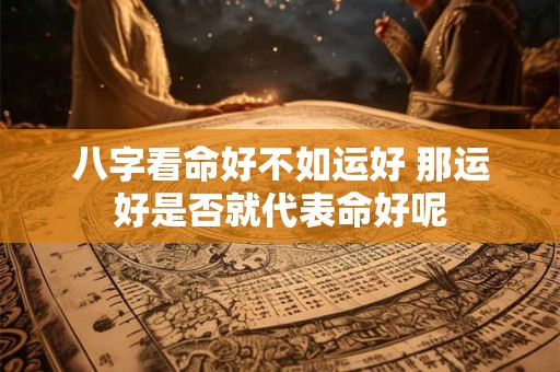 八字看命好不如运好 那运好是否就代表命好呢