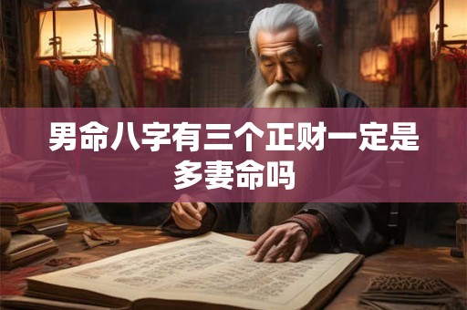 男命八字有三个正财一定是多妻命吗