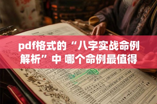 pdf格式的“八字实战命例解析”中 哪个命例最值得研究