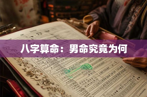 八字算命：男命究竟为何