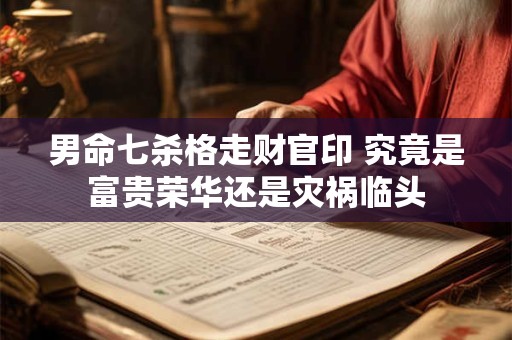 男命七杀格走财官印 究竟是富贵荣华还是灾祸临头