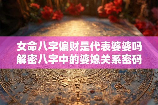 女命八字偏财是代表婆婆吗解密八字中的婆媳关系密码