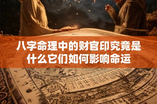 八字命理中的财官印究竟是什么它们如何影响命运