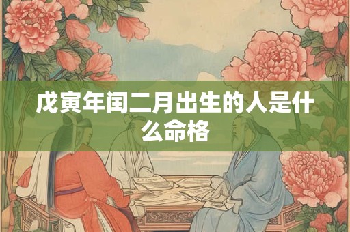 戊寅年闰二月出生的人是什么命格